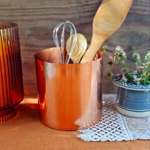 Copper Utensil Holder, Pure Genuine 100% Copper Kitchen Accessories Planter